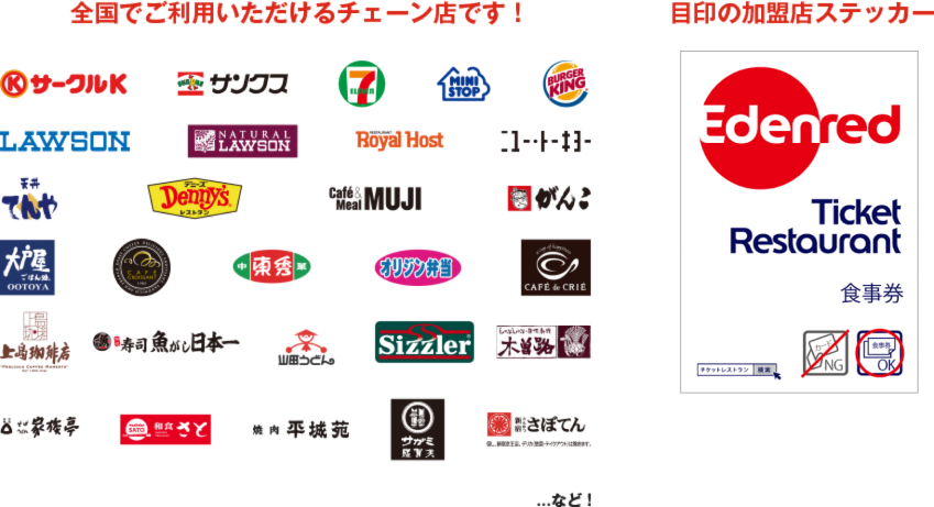 全国でご利用いただけるチェーン店です! 目印の加盟店ステッカー